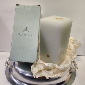 Partylite 3" x 6" Spring Water K06611 scented square pillar candle